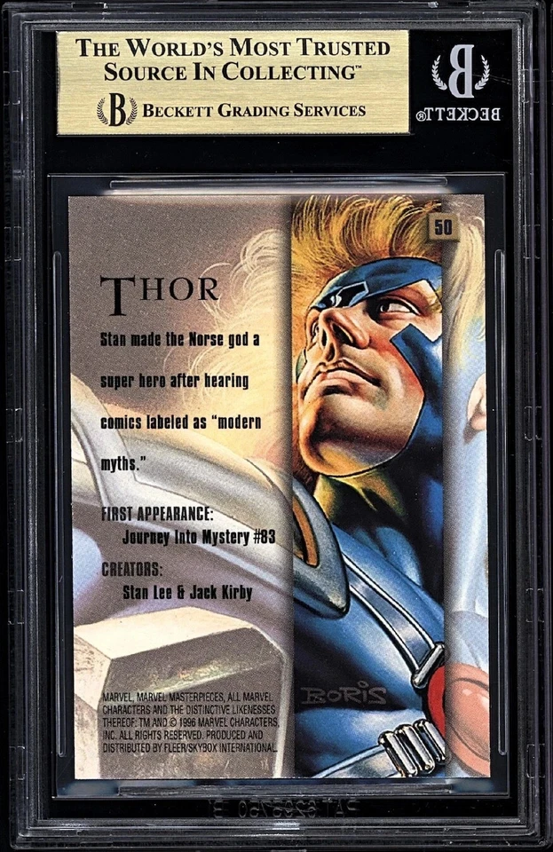 1996 Fleer Marvel Masterpieces #50 THOR - BGS 9.5 GEM MINT (POP 2 - NONE HIGHER) - Image 2 of 2