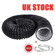 1-5m Aluminium Flexible Ducting Foil Hose 4" 5'' 6'' Ventilation Hydroponic Pipe