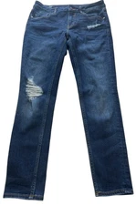 Vigoss Jagger Skinny Jeans Womens Size 29 x 28 Dark Wash Distressed Denim