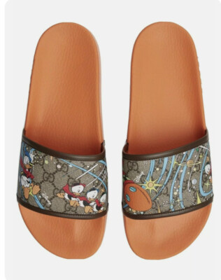 Gucci GG Women's x Disney Pursuit Donald Duck Slides Sandals