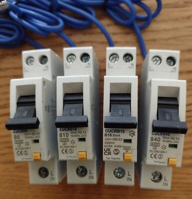 BG Compact RCBO 30mA 40A, 16A, 10A, 6A Type AC curve B 6kA ! B.N.I.B ! CUCR