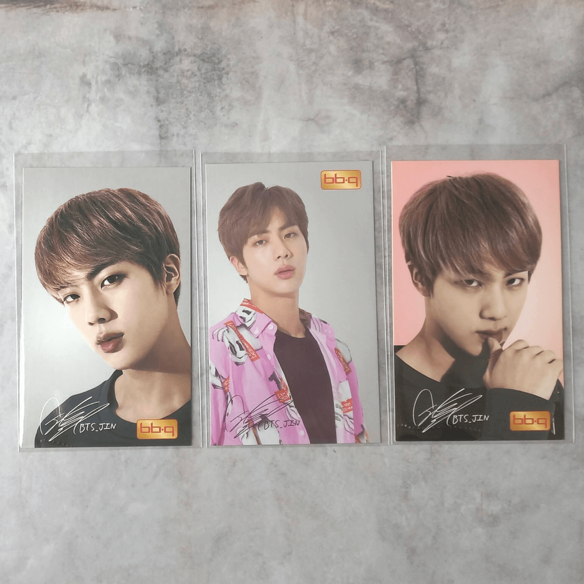 BTS 2016 BBQ Official Photo Card Complete Set - Jin Set of 3