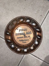 AD ASHTRAY First National Bank savings Mount Joy PA Metal
