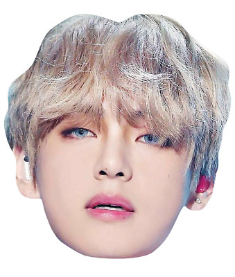V from Bangtan Boys Single 2D Card Party Face Mask - Kim Taehyung