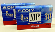 Sony 8mm MP30 Video Cassette P6-30MP  NTSC Video 8 -  NEW SEALED 2 Tapes