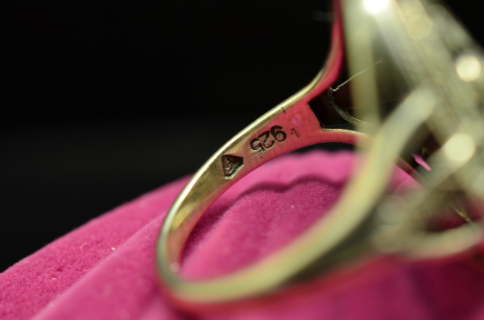 925 Sterling Silver Tiny Round Pink Ruby Ring Ban… - image 6