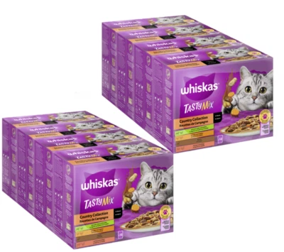96x85g Whiskas Katzenfutter Nassfutter Tasty MixCountry Collection in Sauce