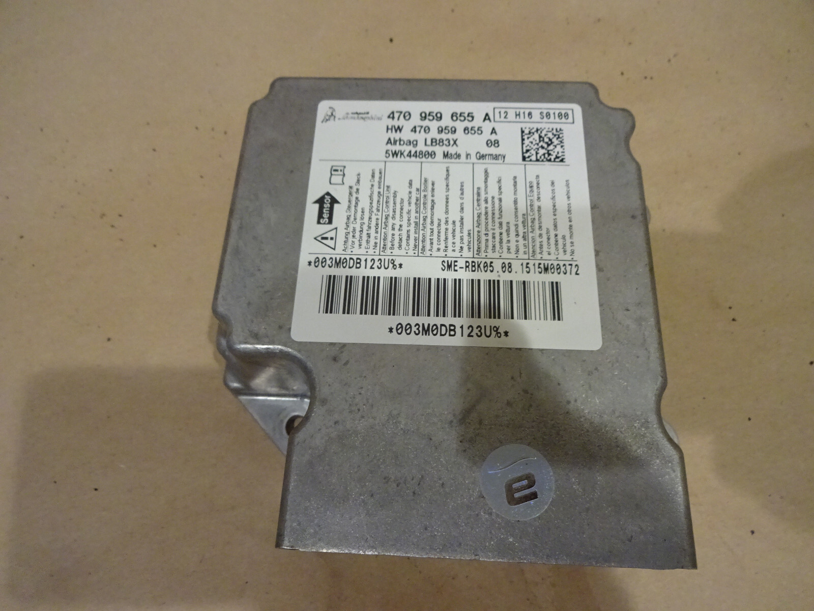 Lamborghini Aventador SRS Control Unit/ECU P/N 470959655A