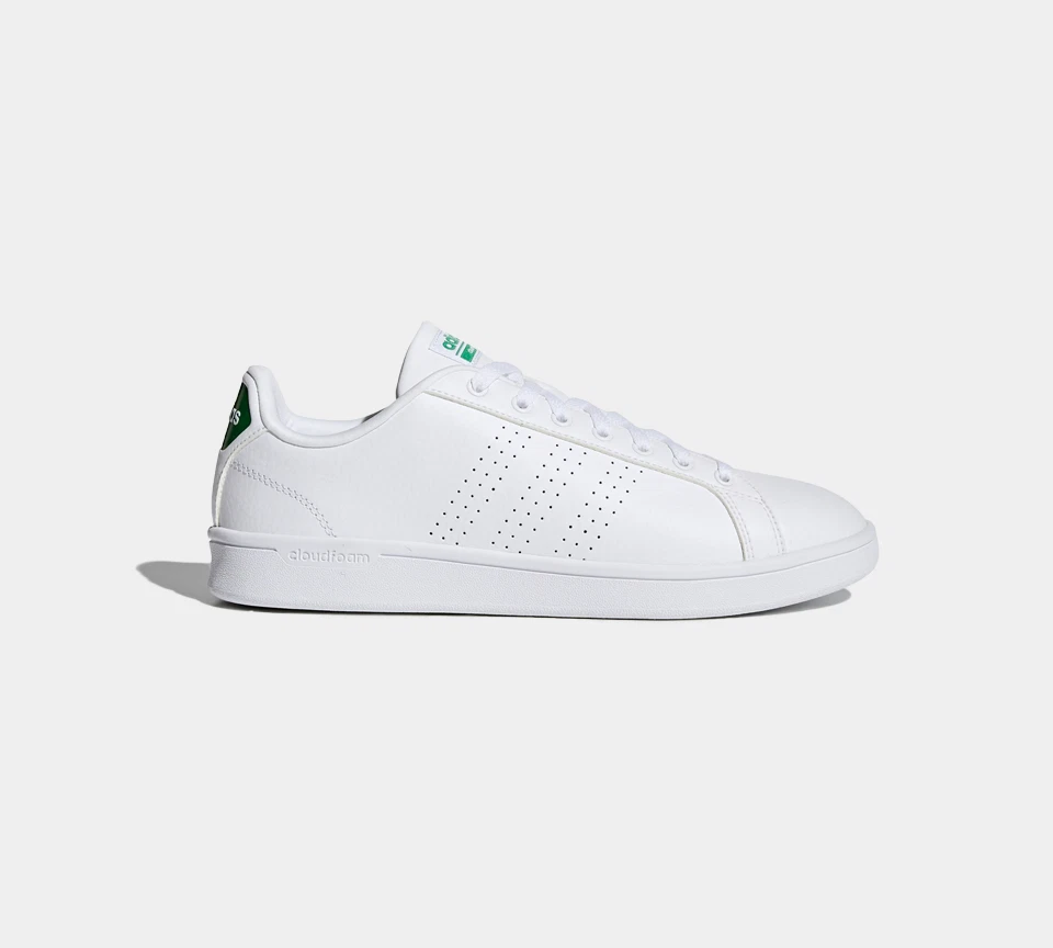 Corea azufre número Adidas Cloudfoam Advantage Clean Shoes AW3914 01 White Men UK 6-11 | eBay