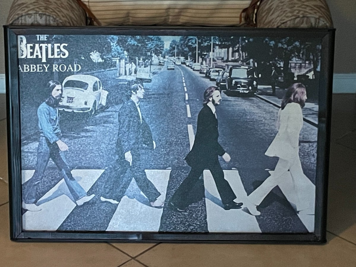 FRAMED (( The Beatles )) ABBEY ROAD LARGE 2'x3' Wall Art