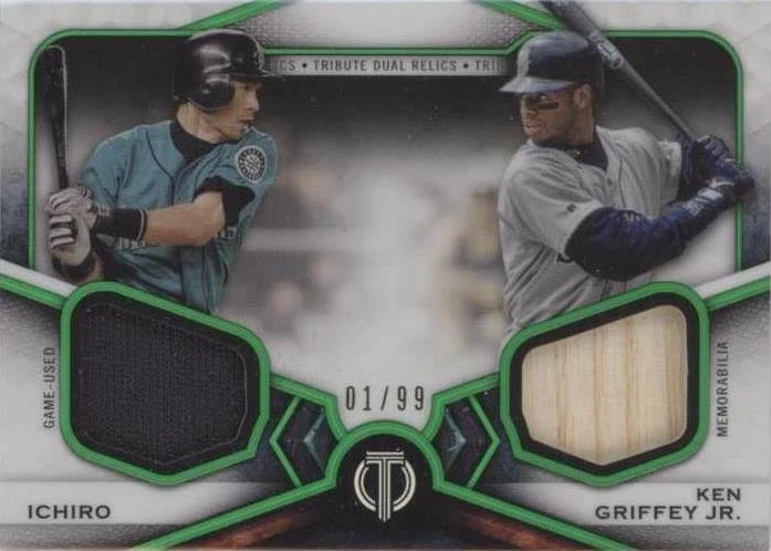 2021 Topps Tribute - Ichiro Suzuki Ken Griffey Jr #DR2-IG for sale