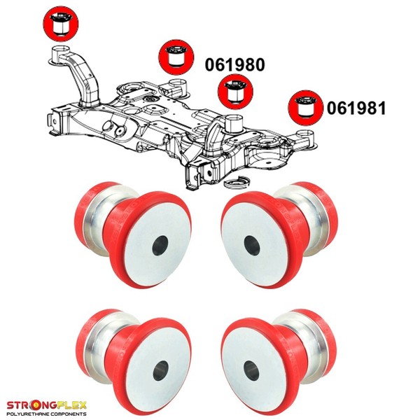 Busches MotorträGer Lagerbock Vorderachse FüR Fiat Freemont 11-15 Rot-image