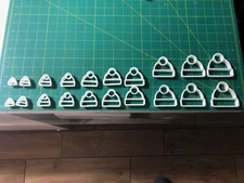 WINTER HAT- CLAY CUTTERS-10 SIZES- 2 SHARPNESSES-TOTAL 20 CUTTERS