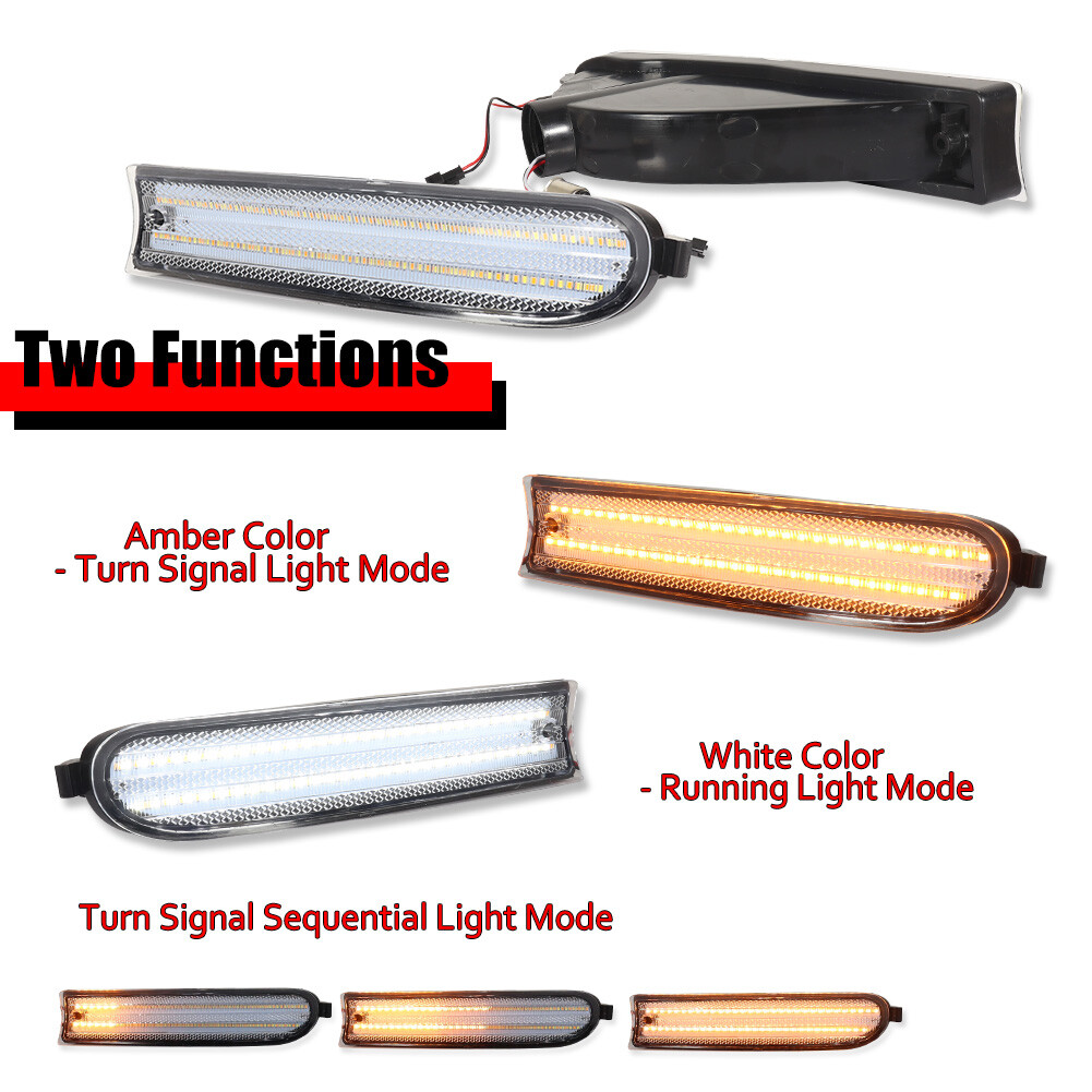 For 1996-1997 Toyota Rav4 Rav 4 Clear SWITCHBACK LED Signal DRL