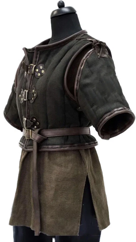 Abrigo Medieval Chaqueta Gambesón Aketón Sca Larp Disfraz Armadura Foto 3 de 4