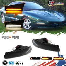 Smoked Black Led Drl Signal Lights 1pair For 93-97 Pontiac Firebirdtrans Am Ls1