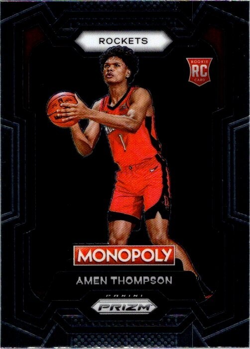Amen Thompson 2023-24 Prizm Monopoly Base Rookie Card #33 - Rockets