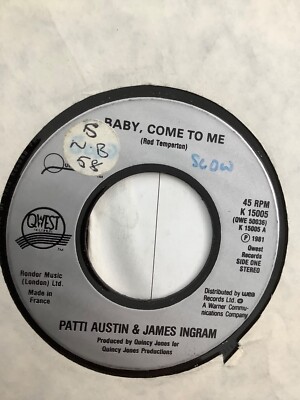 Patti Austin. & James Ingram.   Baby come to me.   7  single. 1981. Qwest