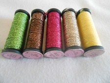 Kreinik Fine Braid #8 Assorted Colour Grab bag 5 spools - Colours may vary 