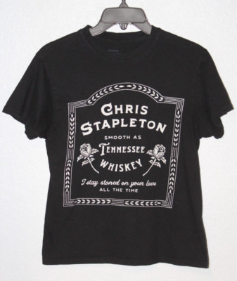 Chris Stapleton Smooth As Tennessee Whiskey Tour Band Concert Shirt Women SMALL