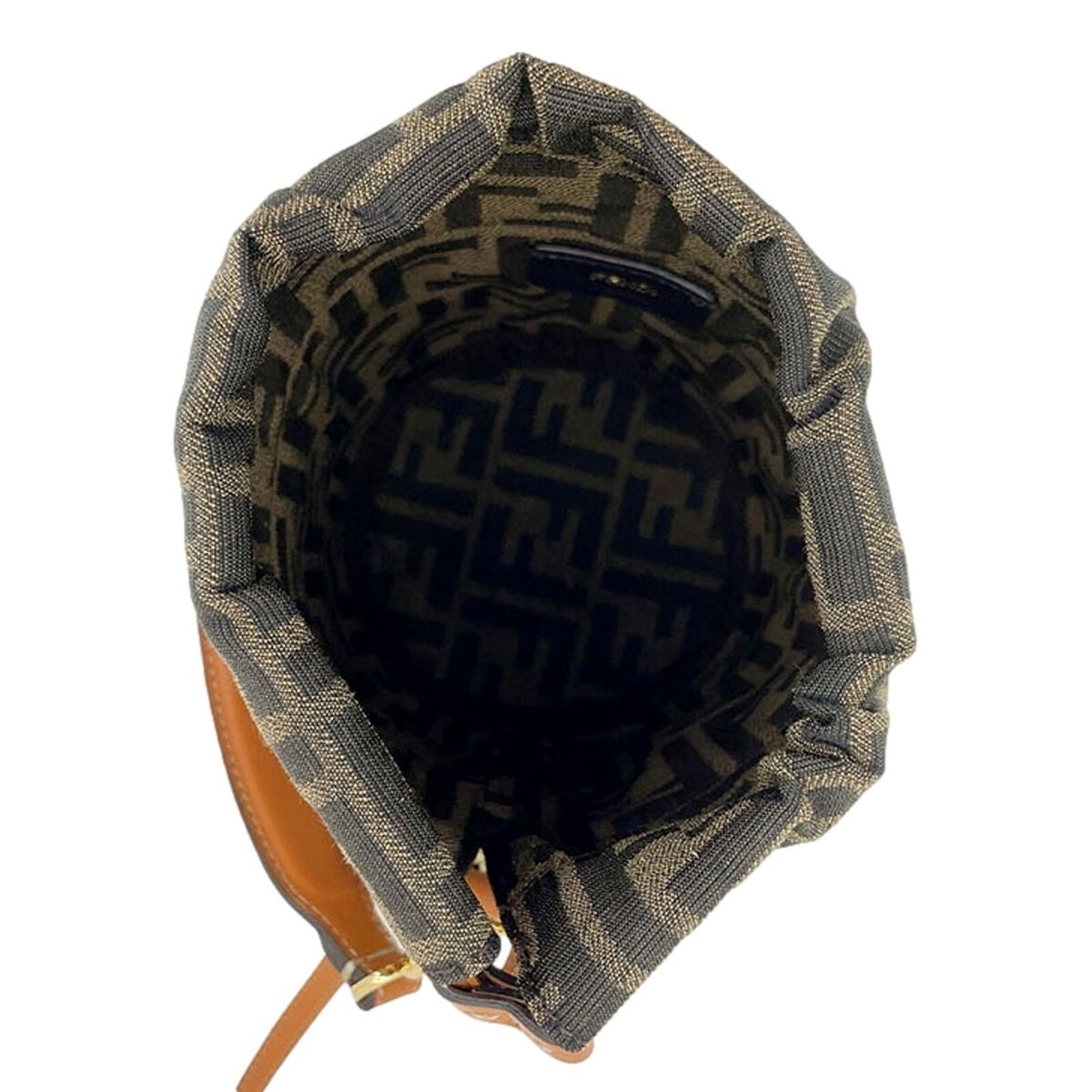 FENDI Step Out Bucket Bag Mini Canvas and Leather Zucca FF FENDI Step Out Bucket Bag Mini Canvas and Leather Zucca FF