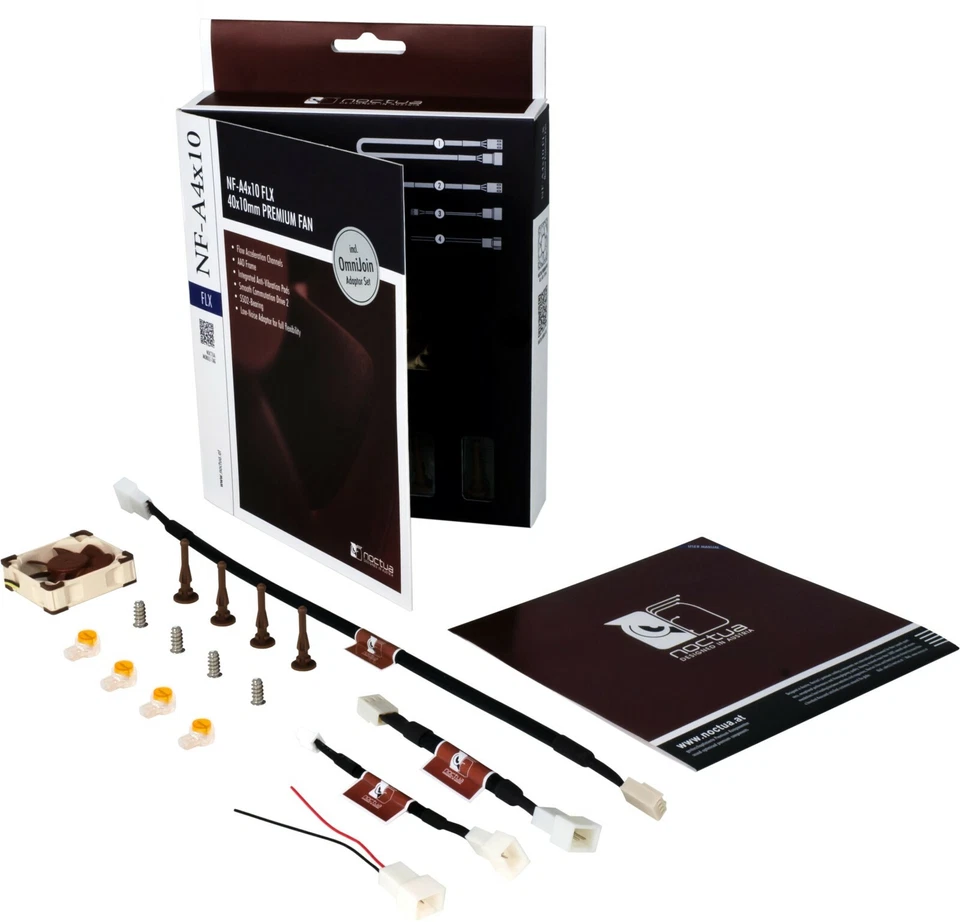 Noctua NF-A4x10 FLX 40mm x 10mm Low Noise Premium PC Case Fan 4500 RPM 17.9 dBA - Image 2 of 3