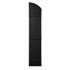 Ply Gem 15x85in Polypropylene Closed Arch Top Board Batten Shutters Pair