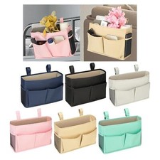 Bedside Caddy Hanging Bed Organizer Multifunctional Easily Install for Remote