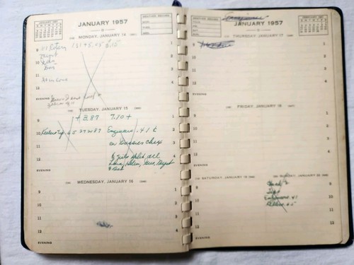 1956 Appointment Log Book Reichardt Spring Lake, Grand Haven MI US Waitress Note - Picture 6 of 16