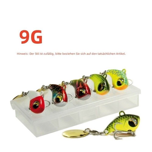 5 Stück Jig Spinner Set Blinker Spin Tail Barsch Hecht Bleikopfspinner - Bild 13 von 20