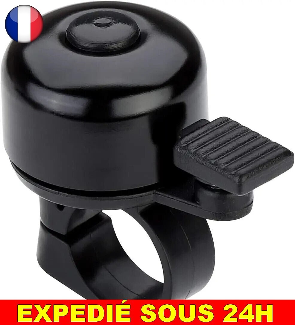 Sonnette Vélo En Alliage Alu – Son Clair Et Puissant – Design Invisible En O – Fixation 22 Mm – Noire – Facile à Poser