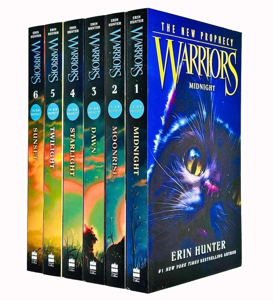 Warrior Cats (Series 2) New Prophecy 6 Books By Erin Hunter-Ages 8-12- NEW COVER