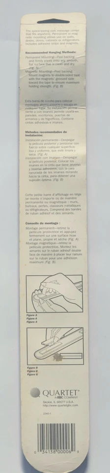 Quartet Mounting Bar Plastic - Ebony (23401). Factory Sealed New. Has Push Pins! - Image 2 of 2