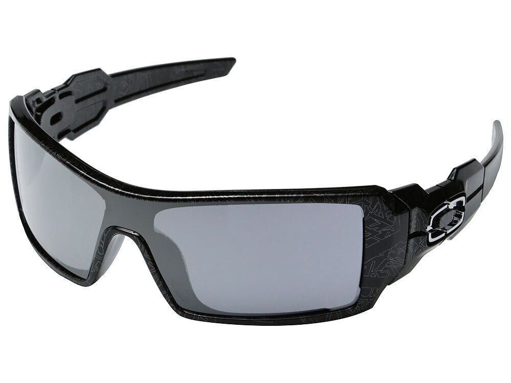 Oakley Oil Rig Sunglasses 24-058 Polished Black/Silver Ghost Oakley Oil Rig Sunglasses 24-058 Polished Black/Silver Ghost