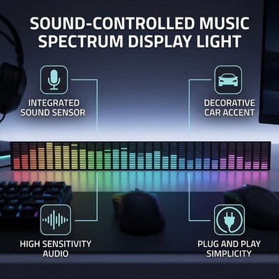 1 Stück Musik Spectrum Display Licht Mit Hoher Empfindlichkeit Für Gaming Raum