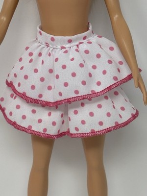 Disney ILY  4 Ever I Love Minnie Mouse Pink  Polka Dot Skirt  Fits Barbie
