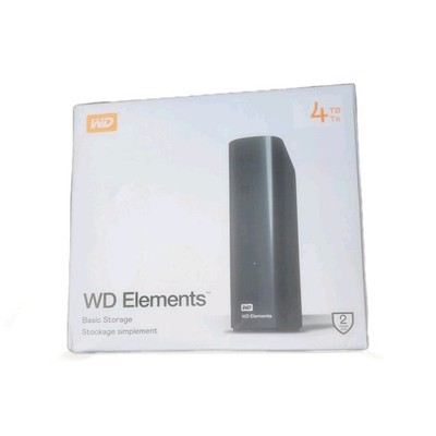 WD Elements 4TB Portable External USB 3.0 Hard Drive Storage Black