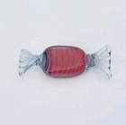 Vintage Large Art Glass Candy Murano Style Maroon Swirl 6.25 in.