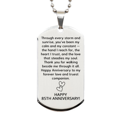 85 Year Anniversary Gift for Him - 85th Anniversary Necklace for Her - Couples D