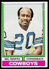 Mel Renfro, 1974 Topps, #106, Dallas Cowboys,
