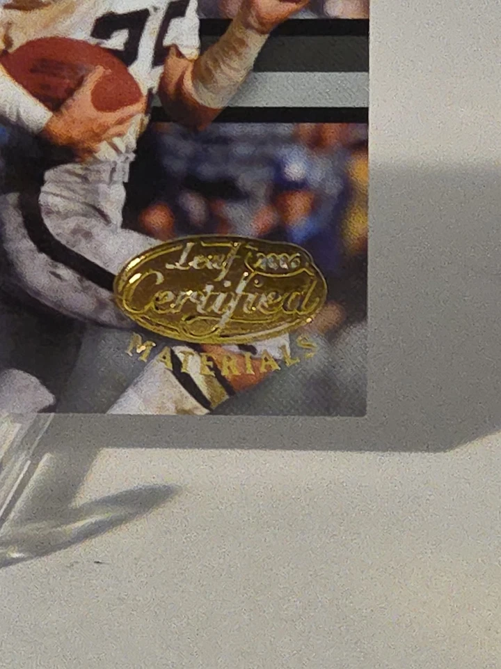 Fred Biletnikoff 2006 Leaf Certified Materials Game Used Prime Jersey 6/25 - Image 4 of 4