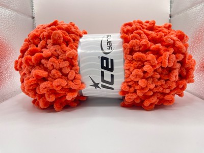Chenille Boucleron Orange Boucle 79047 Ice Yarns Super Bulky Boucle 100g 48yd
