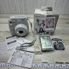 Fujifilm Instax Mini 9 Instant Camera - Smokey White With Instax Mini Film.