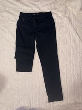 U.S. Polo Assn. Boys Black Chino Pants Cotton Adjustable Waist Pockets Classic