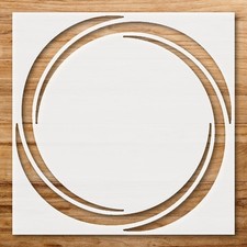 Abstract Circle Curves Home Decor Reusable Plastic Stencil - StencilAir