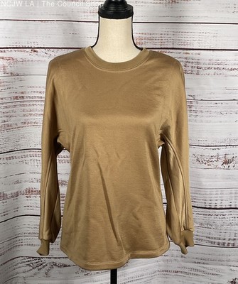 Tibi Pullover Sweatshirt Gold S