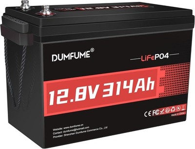 12V 314Ah LiFePO4 Lithium Battery, Low Temperature Protection BMS for Solar RV