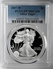 2007-W  $1  PROOF AMERICAN SILVER EAGLE (ASE/SAE) PCGS PR70 DCAM  #61215223