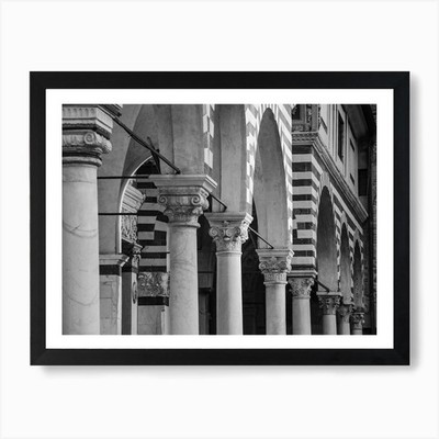 Toskana Architektur Säulen Kunst gerahmt Wandbild Poster Leinwanddruck Bild