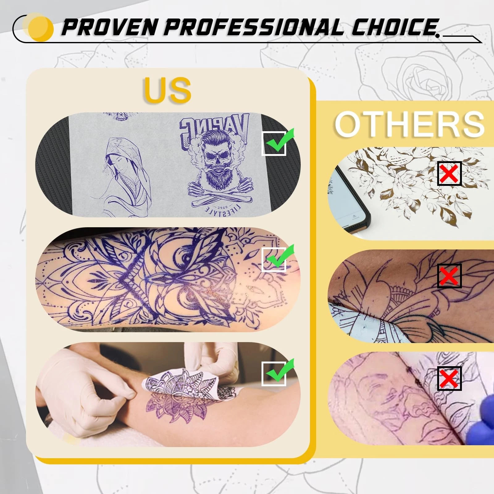 Narkysus 100 Sheets A4 Tattoo Stencil Paper, 4-Layer Thermal Tattoo Transfer ... image 5